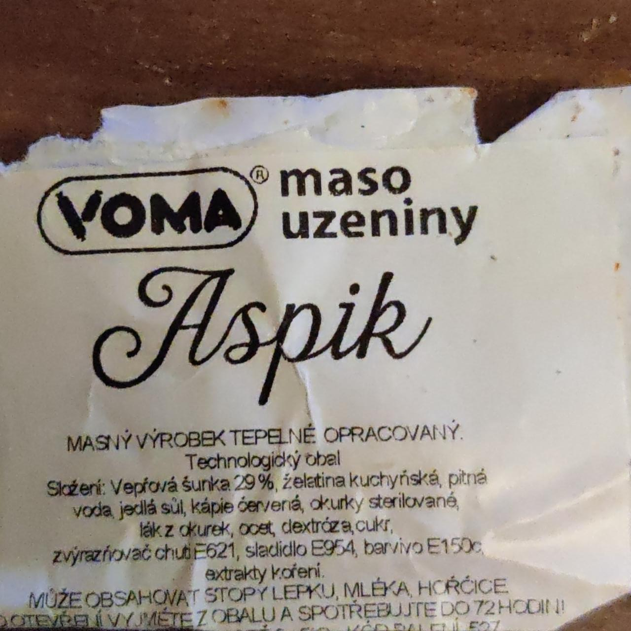 Fotografie - Maso uzeniny aspik Voma