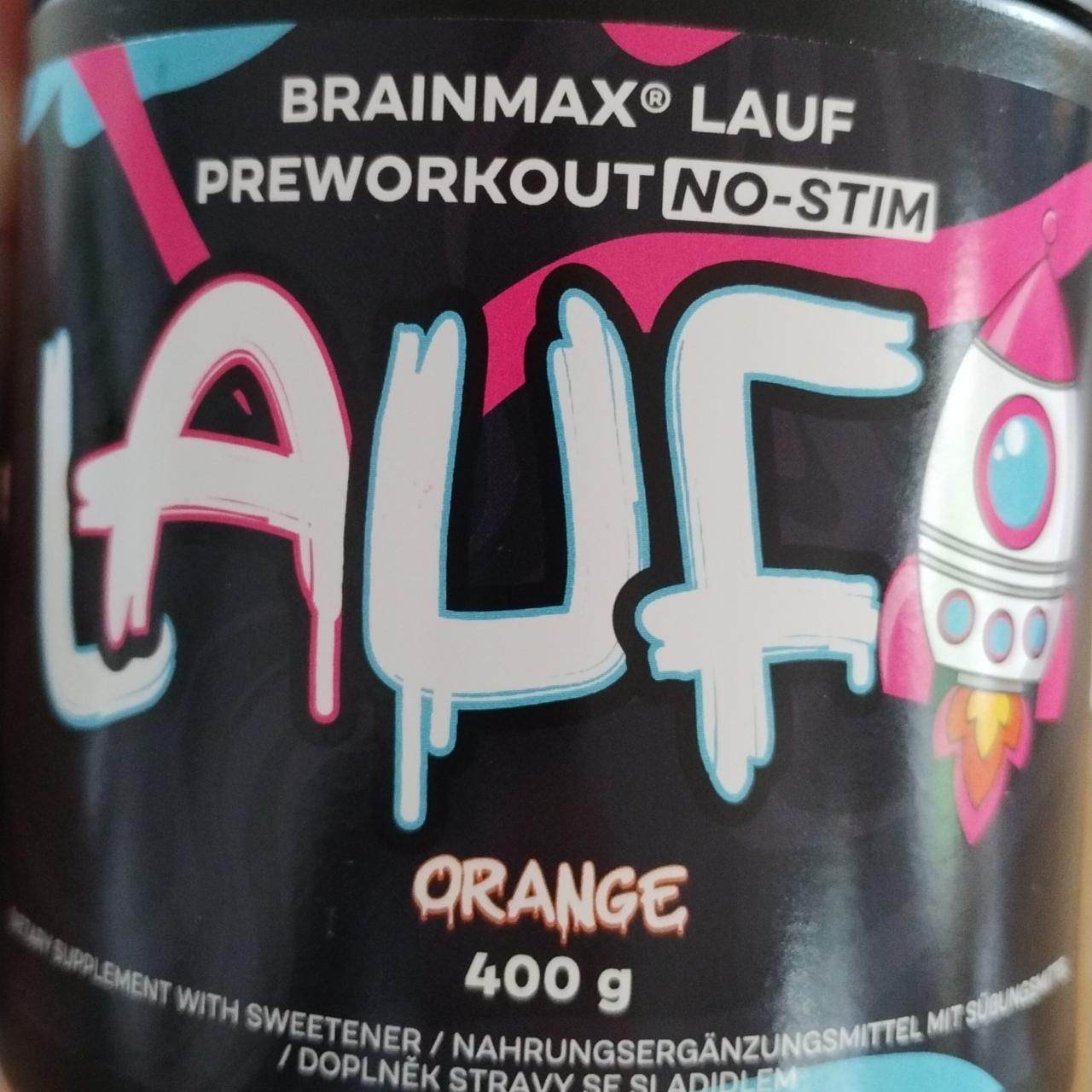 Fotografie - Lauf Preworkout No-Stim Orange BrainMax