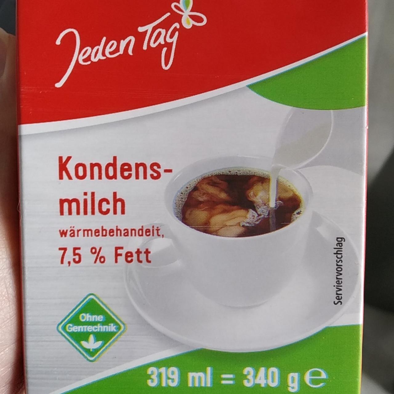 Fotografie - Kondens-milch wärmebehandelt 7,5% Fett Jeden Tag