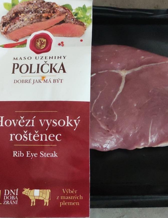 Fotografie - hovězí vysoký roštěnec rib eye steak POLIČKA