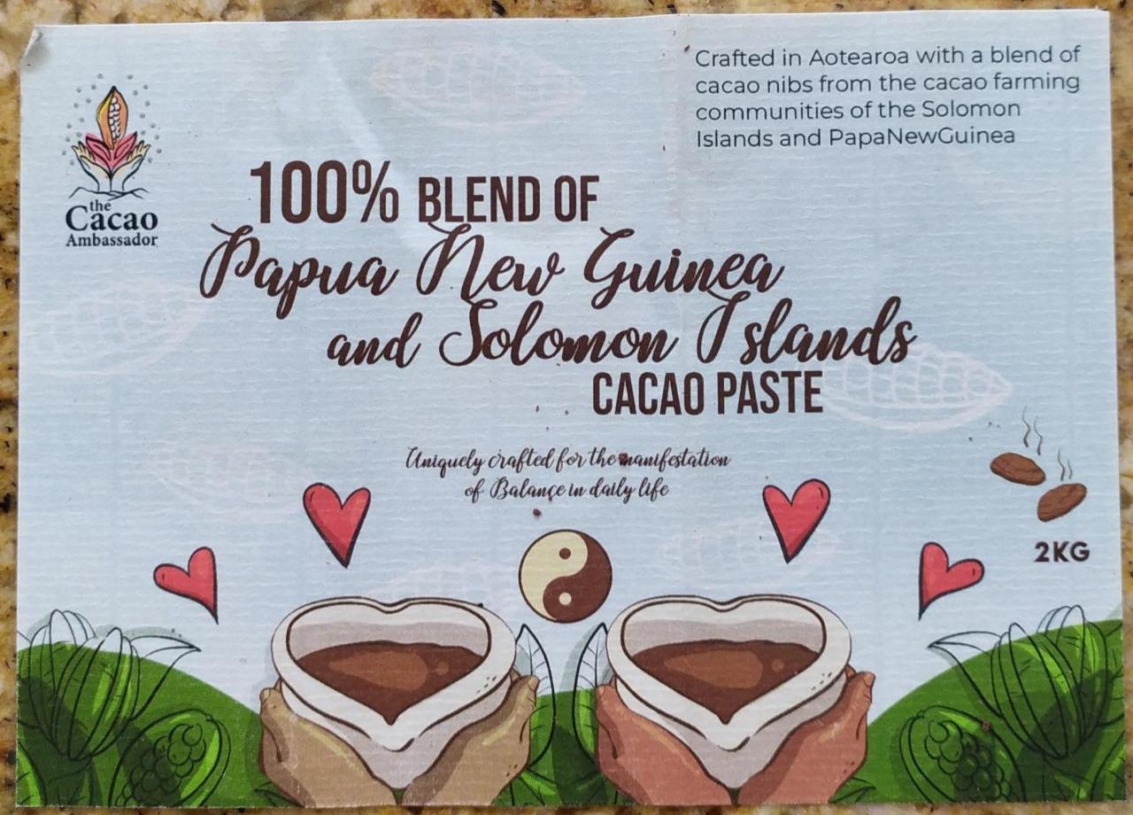 Fotografie - 100% blend of papua new guinea nad solomon islands cacao paste The Cacao Ambassador