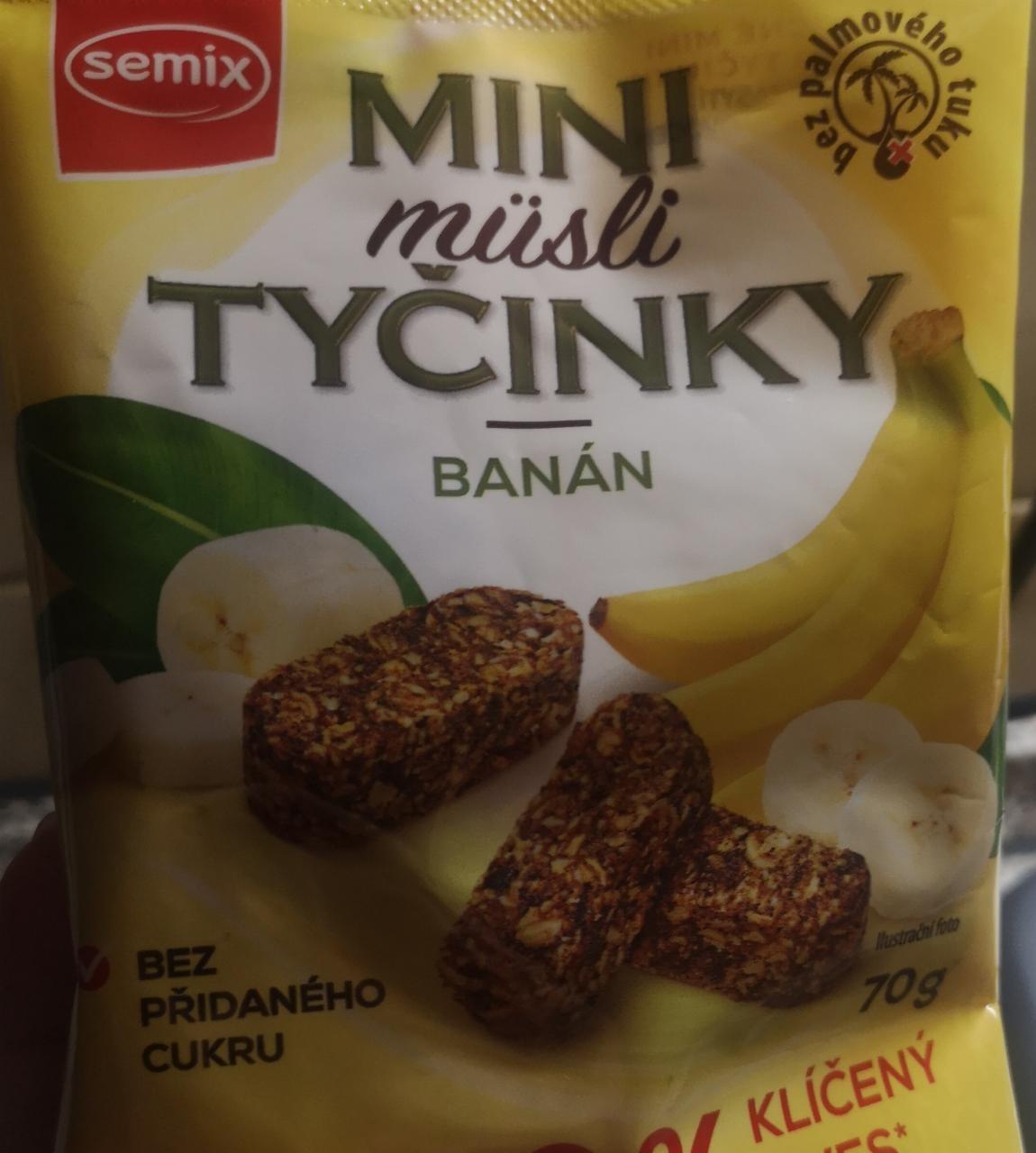 Fotografie - Mini müsli tyčinky Banán Semix