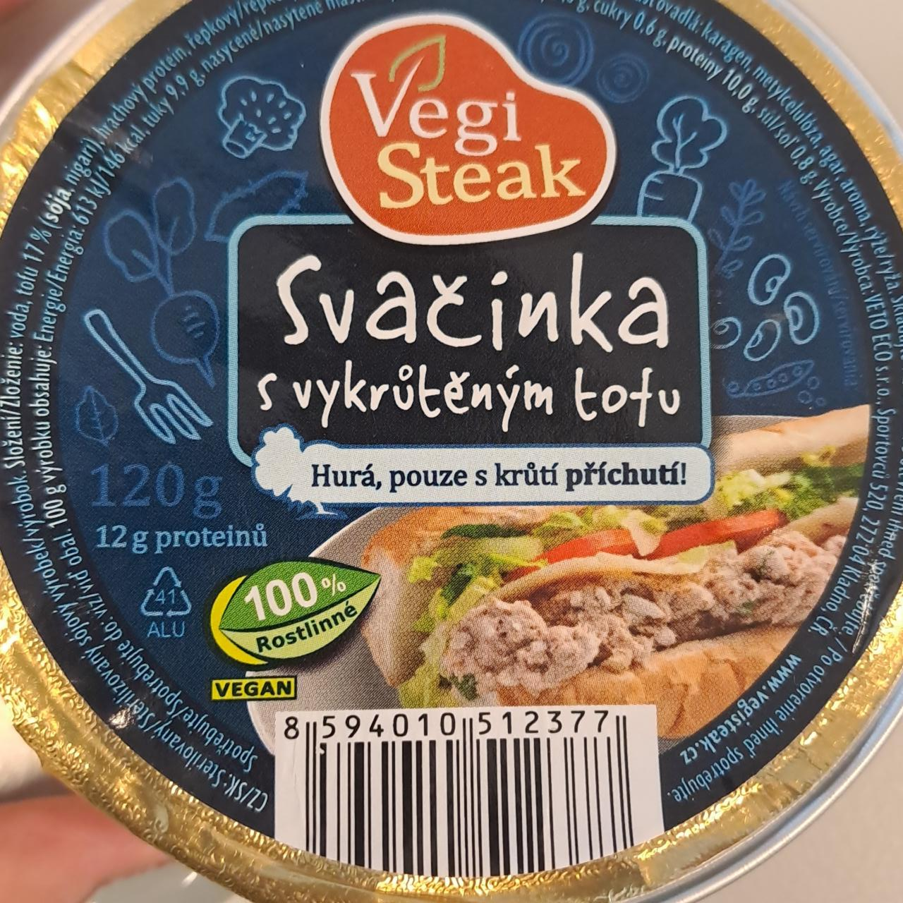 Fotografie - Svačinka s vykrůtěným tofu Vegi steak