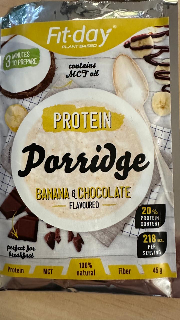 Fotografie - Protein Porridge Banana & Chocolate flavoured Fit-day