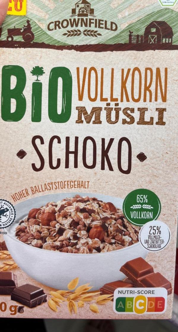 Fotografie - Bio Vollkorn Müsli Schoko Crownfield