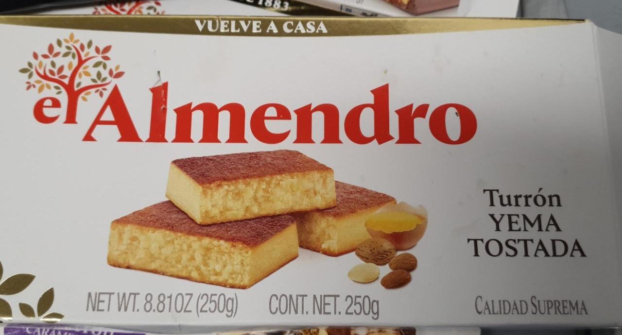 Fotografie - Turrón Yema Tostada El Almendro