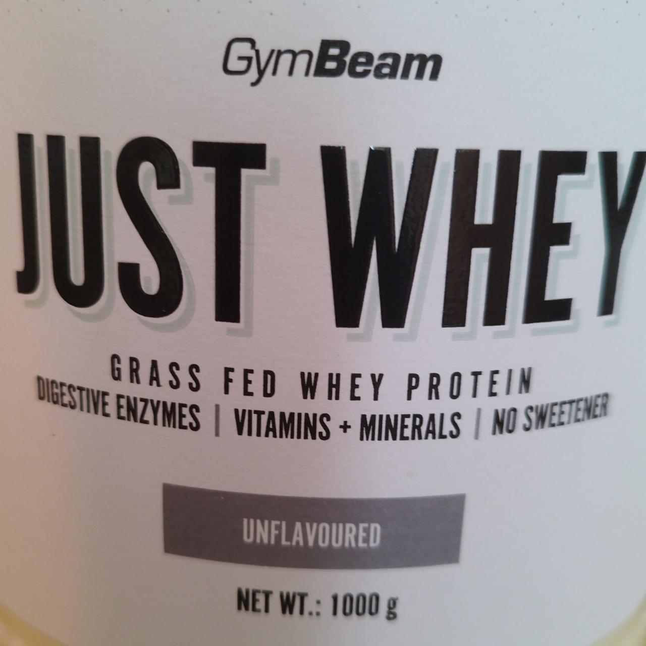 Fotografie - Just whey grass fed whey protein unflavouerd GymBeam