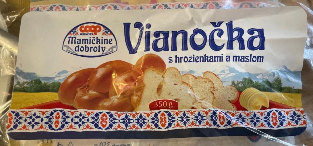 Fotografie - Mamičkine dobroty Vianočka s hrozienkami a maslom Coop