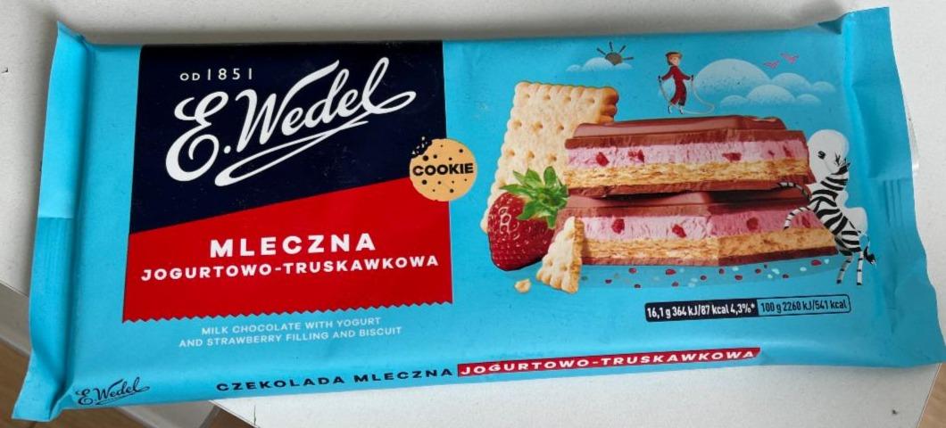 Fotografie - Cookie Czekolada mleczna jogurtowo-truskawkowa E.Wedel