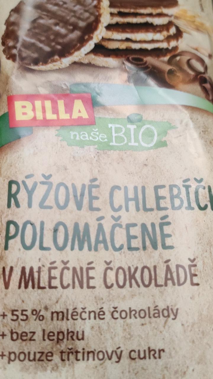 Fotografie - Chlebíčky rýžové čokoládové Naše Bio Billa