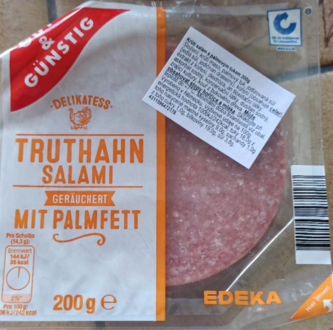 Fotografie - Delikatesse Truthahn-Salami mit Palmfett Gut & Günstig