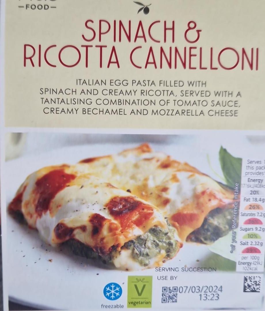 Fotografie - Spinach Ricotta Cannelloni