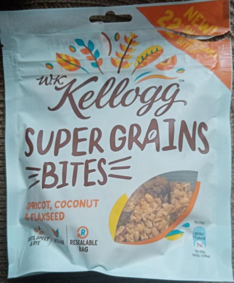 Fotografie - Super Grains Bites Apricot, Coconut & Flaxseed Kellogg