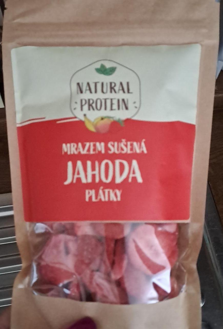 Fotografie - Mrazem sušená jahoda plátky Natural protein