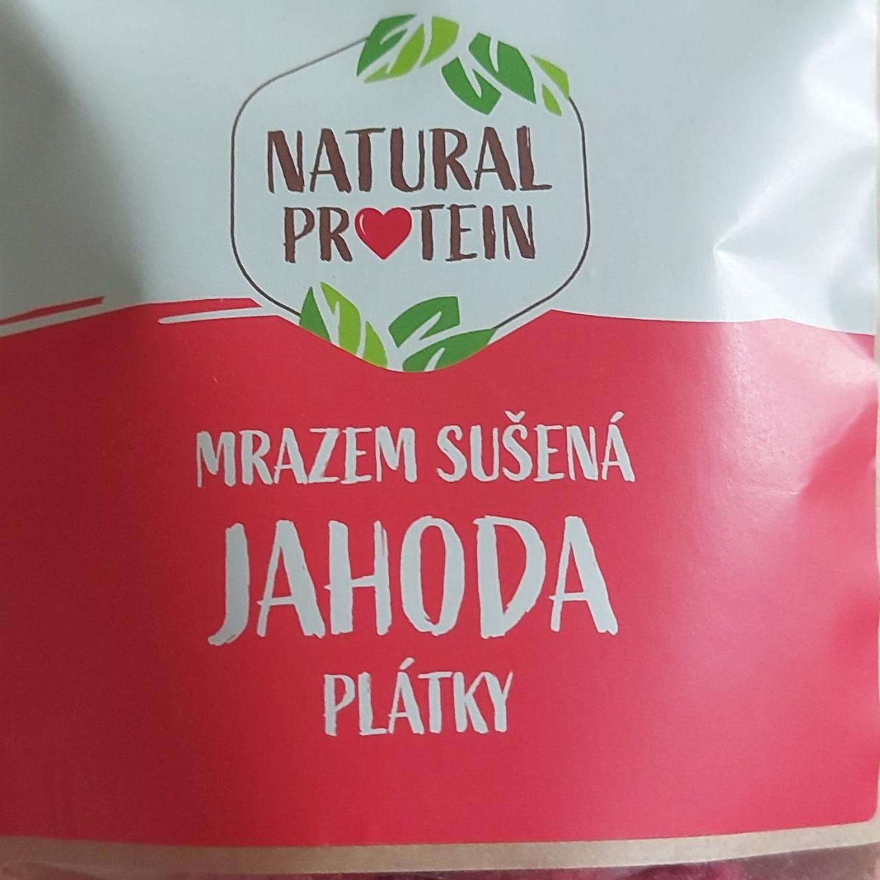 Fotografie - Mrazem sušená jahoda plátky Natural protein