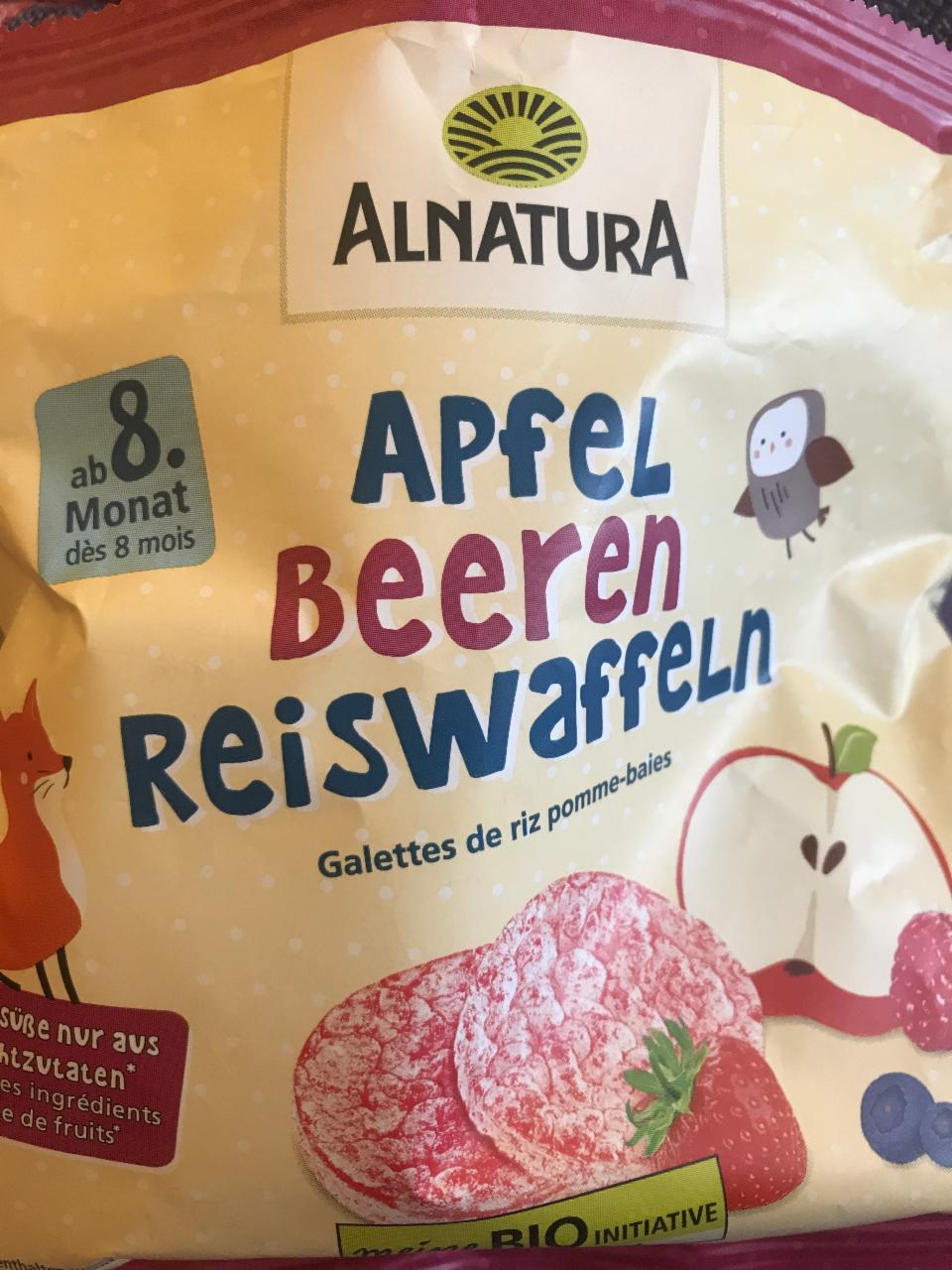 Fotografie - Apfel Beeren Reiswaffeln Alnatura