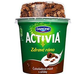 Fotografie - Activia zdravé ráno čokoládové müsli s oříšky Danone