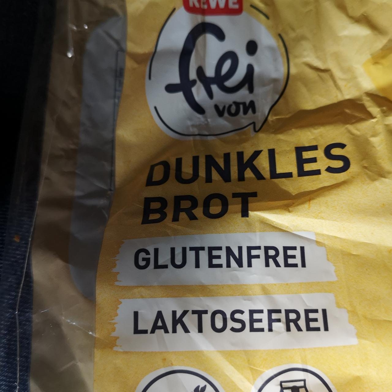 Fotografie - Dunkles brot glutenfrei laktosefrei Rewe frei von