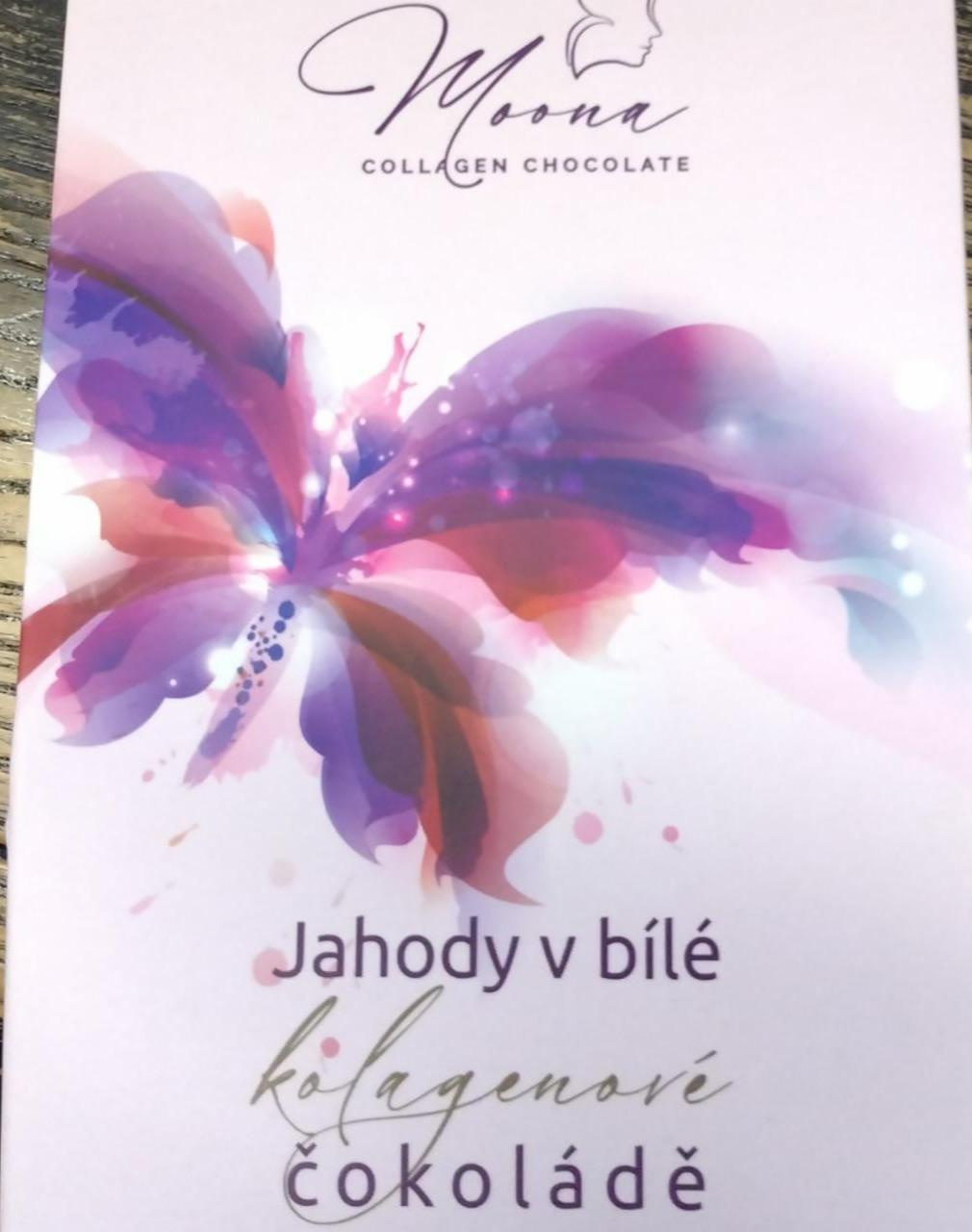 Fotografie - Jahody v bílé kolagenové čokoládě Moona collagen