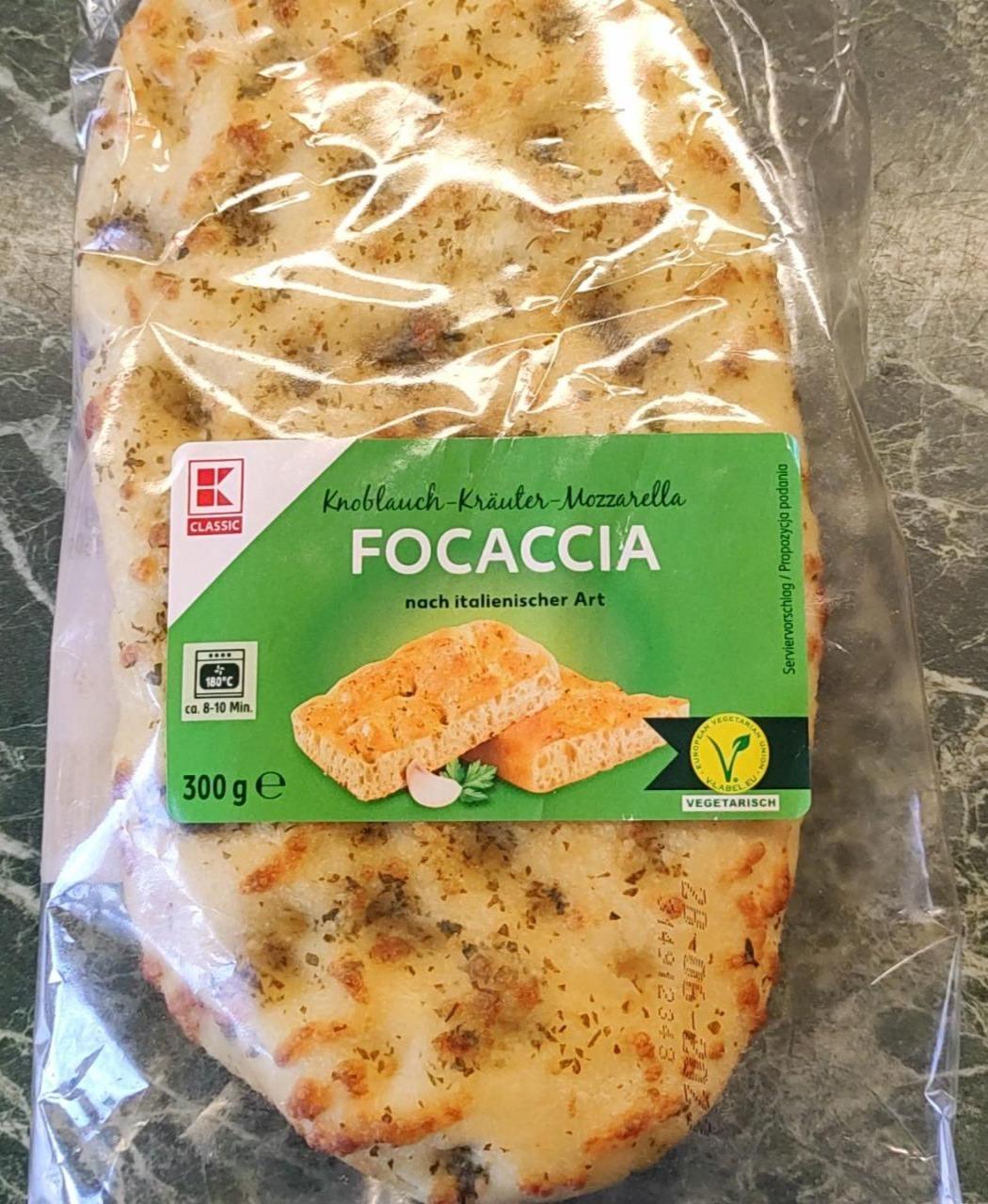 Fotografie - Focaccia Knoblauch-Kräuter-Mozzarella K-Classic