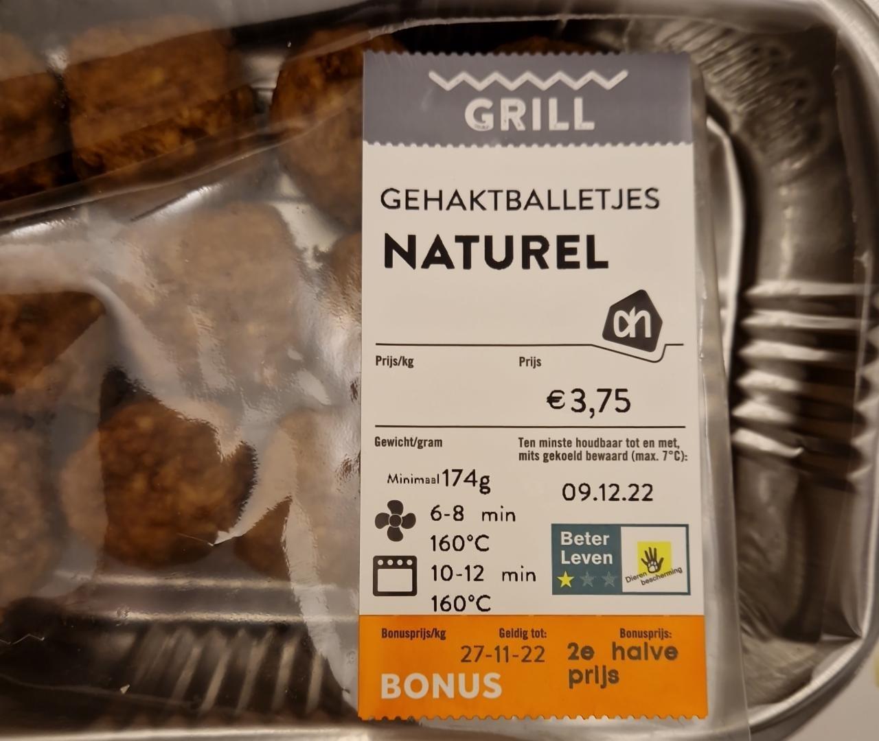 Fotografie - Gehaktballetjes Naturel Albert Heijn