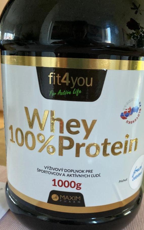 Fotografie - Whey 100% protein coconut Fit4you