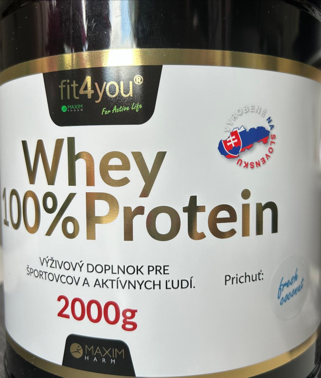 Fotografie - Whey 100% protein coconut Fit4you