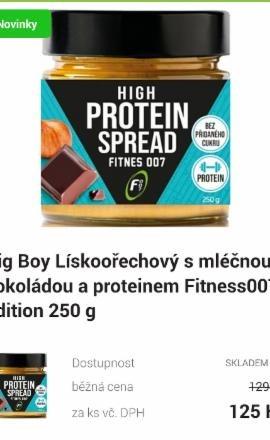 Fotografie - Big boy lískoořechový s mléčnou čokoládou a proteinem Fitness007 edition