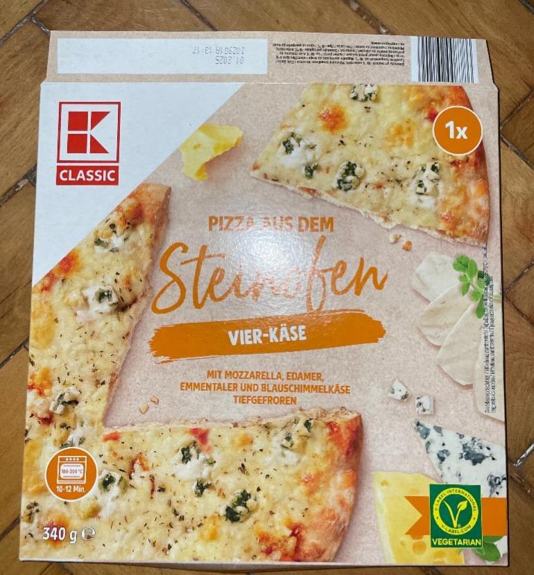 Fotografie - Pizza aus dem Steinofen Vier-Käse K-Classic