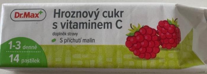 Fotografie - Hroznový cukr s vitaminem C s příchutí malin Dr.Max