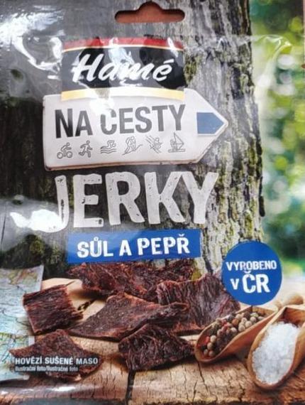 Fotografie - Na cesty Jerky sůl a pepř hovězí sušené maso Hamé