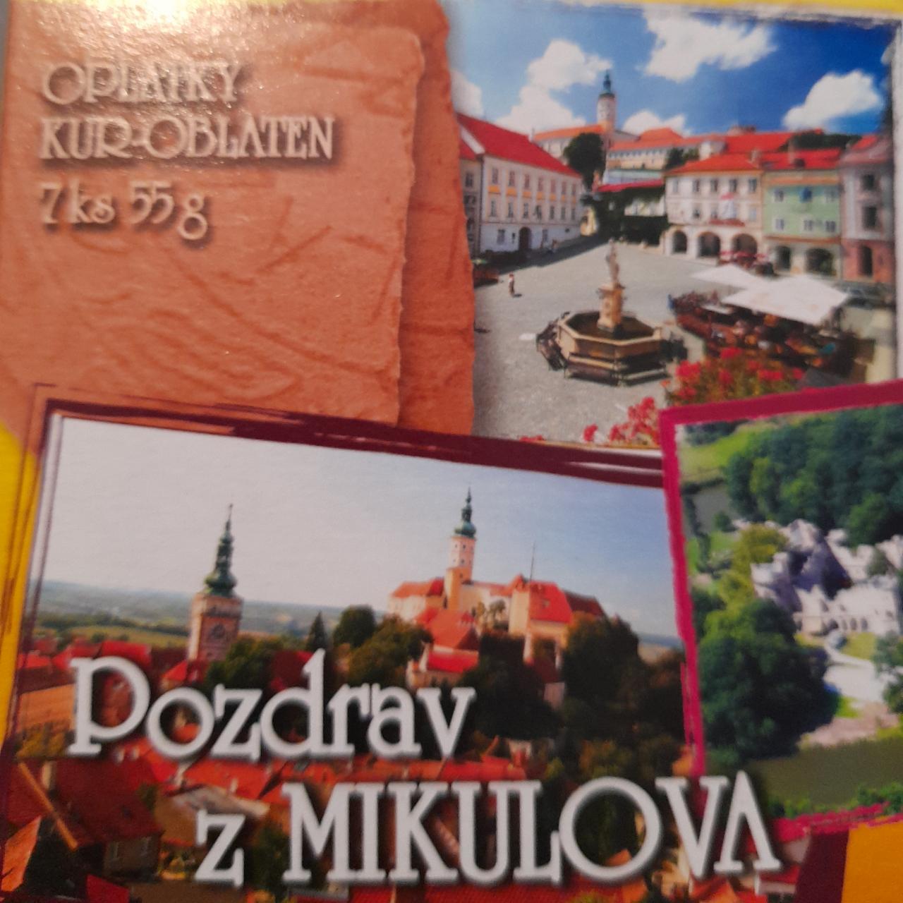 Fotografie - Oplatky Pozdrav z Mikulova