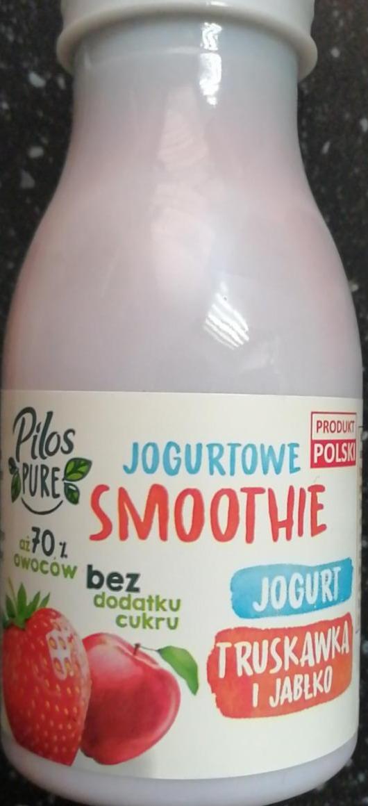 Fotografie - Jogurtowe Smoothie Jogurt Truskawka Jabłko Pilos Pure