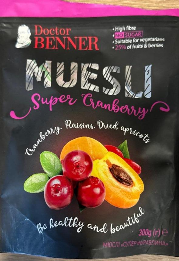 Fotografie - Muesli super Cranberry Doctor BENNER