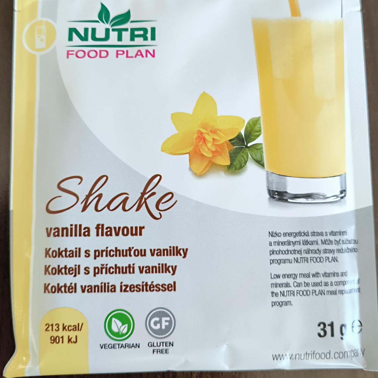 Fotografie - Shake koktejl s příchutí vanilky Nutri food plan