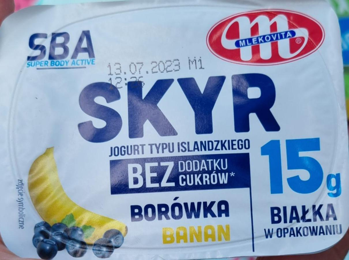 Fotografie - Skyr SBA Borówka Banan Mlekovita