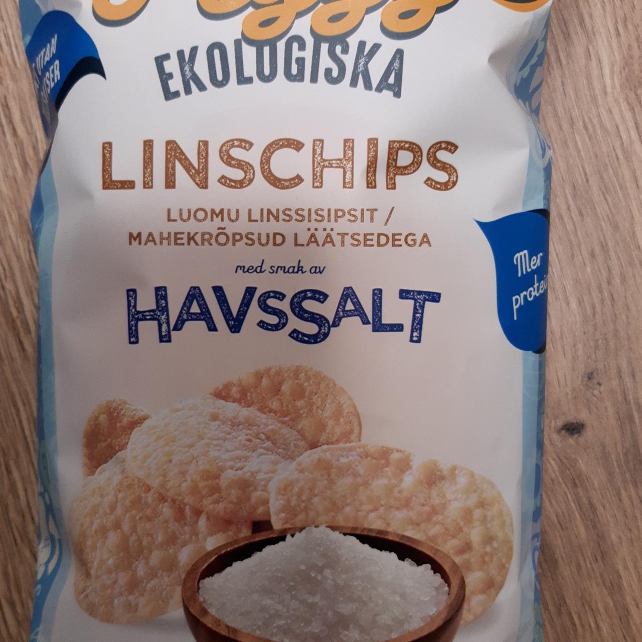 Fotografie - Ekologiska Linschips Havssalt Veggie Peggy