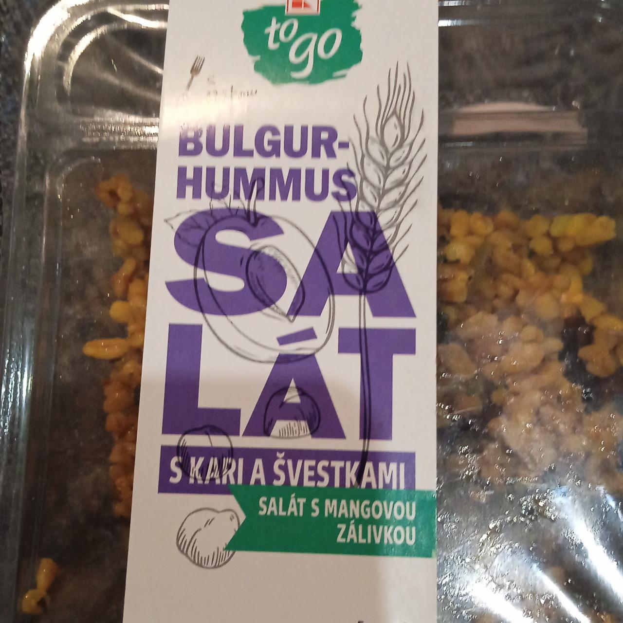 Fotografie - Bulgur hummus salát s kari a švestkami salát s mangovou zálivkou K-to go