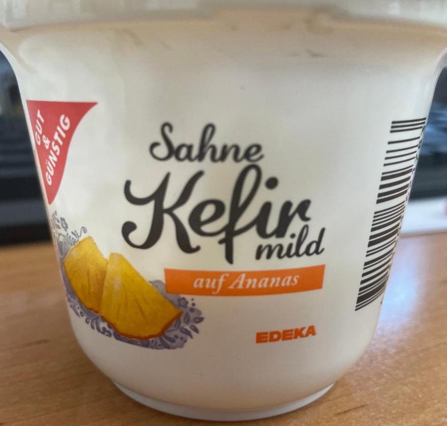 Fotografie - Sahne Kefir mild auf Ananas Gut & Günstig