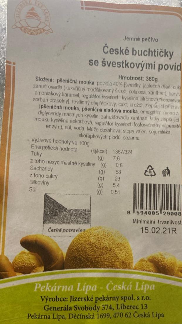 Fotografie - České buchtičky se švestkovými povidl Pekárna Lípa