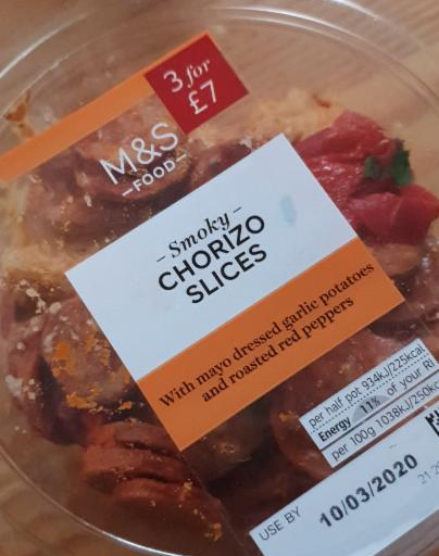 Fotografie - smoky chorizo slices M&S