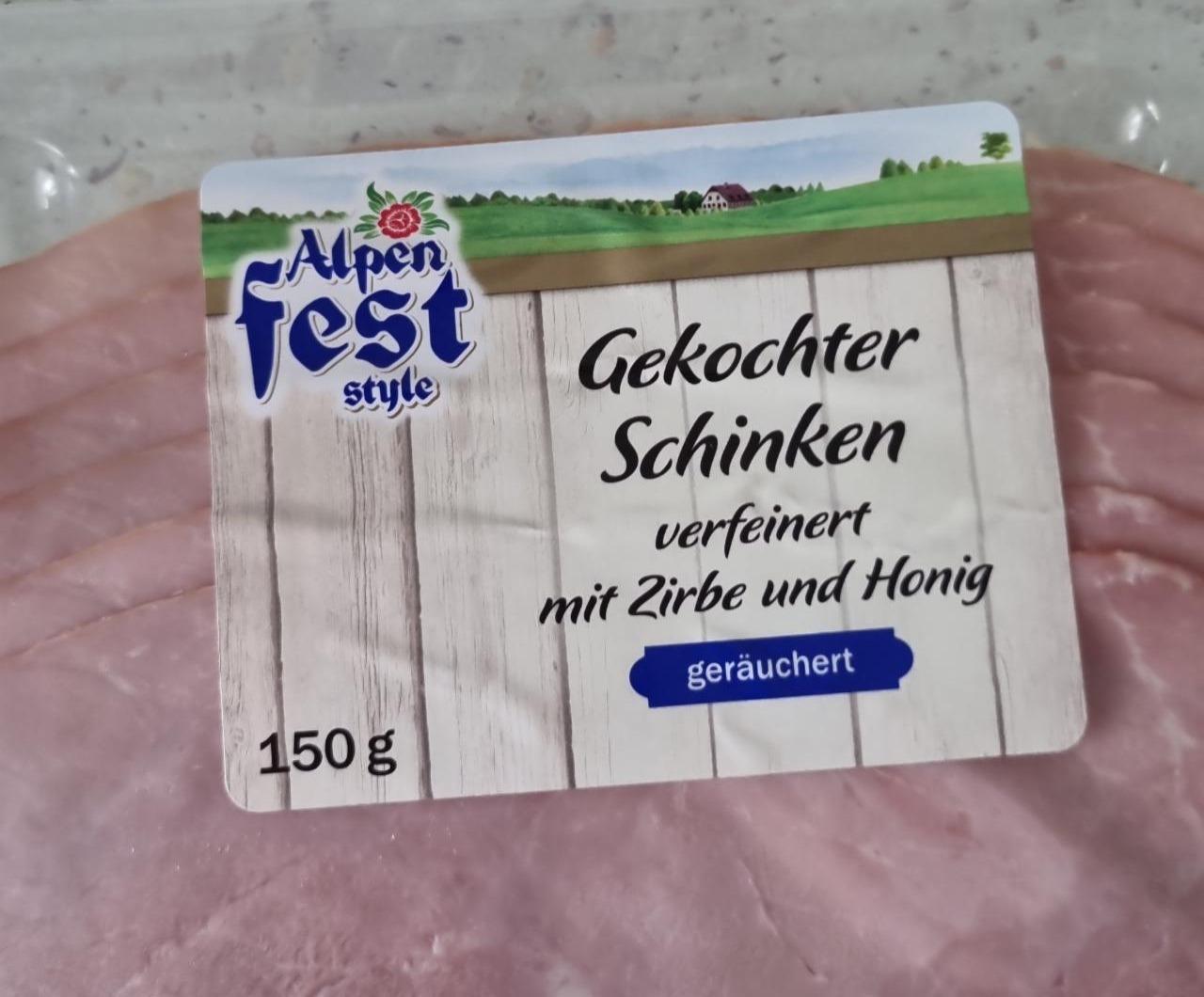 Fotografie - Gekochter Schinken Alpen fest style