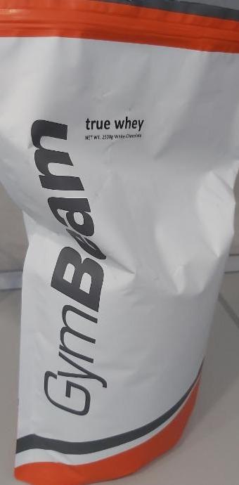 Fotografie - True whey proteín white chocolate GymBeam