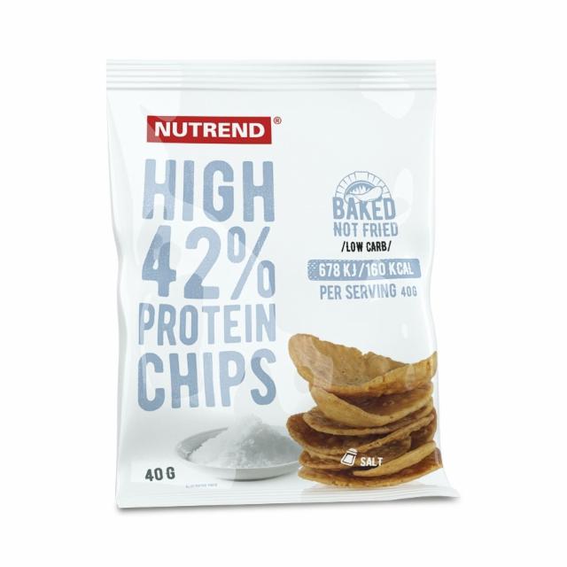 Fotografie - High 42% protein chips salt (sůl) Nutrend