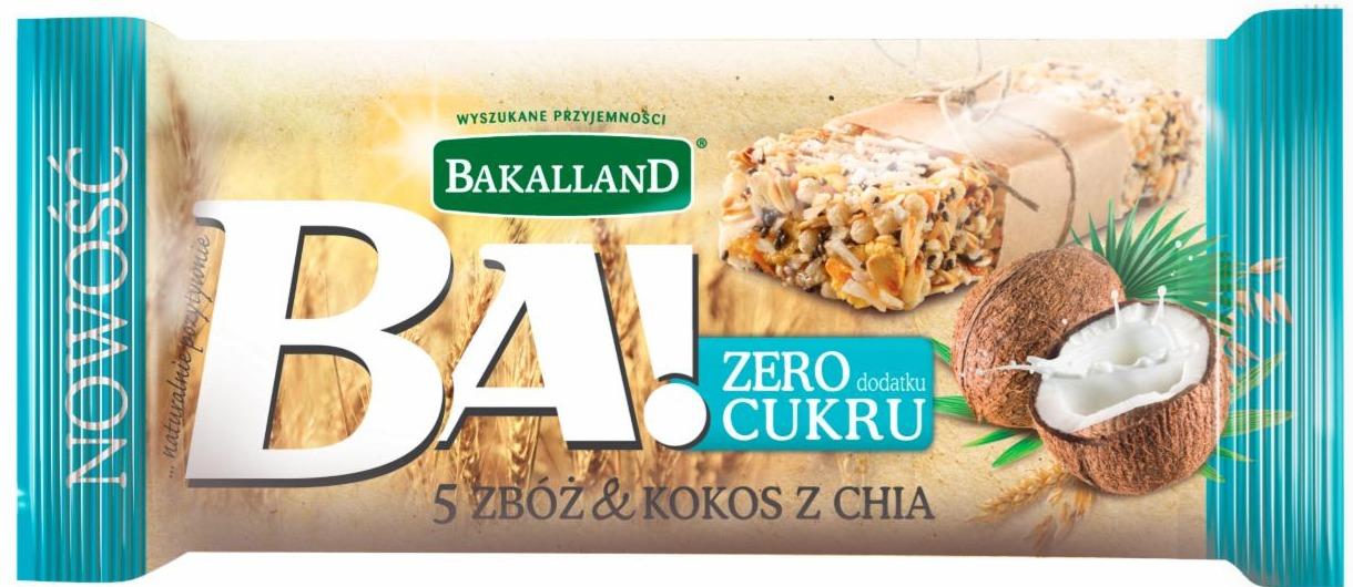 Fotografie - DIA Ba! Energy Bar Coconut & Chia Seeds Bakalland