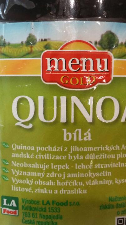 Fotografie - QUINOA bílá menu gold