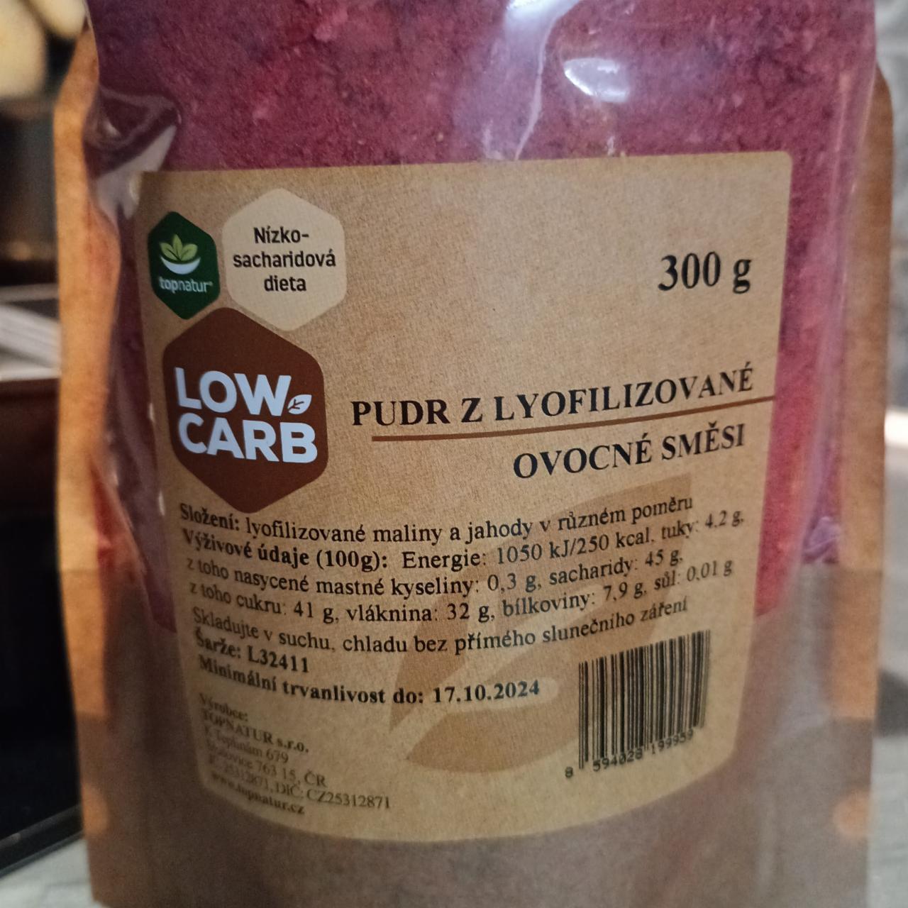 Fotografie - Pudr z lyofilizované ovocné směsi low carb Topnatur