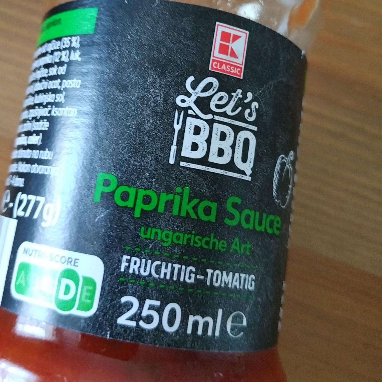 Fotografie - Lets BBQ paprika sauce K-Classic