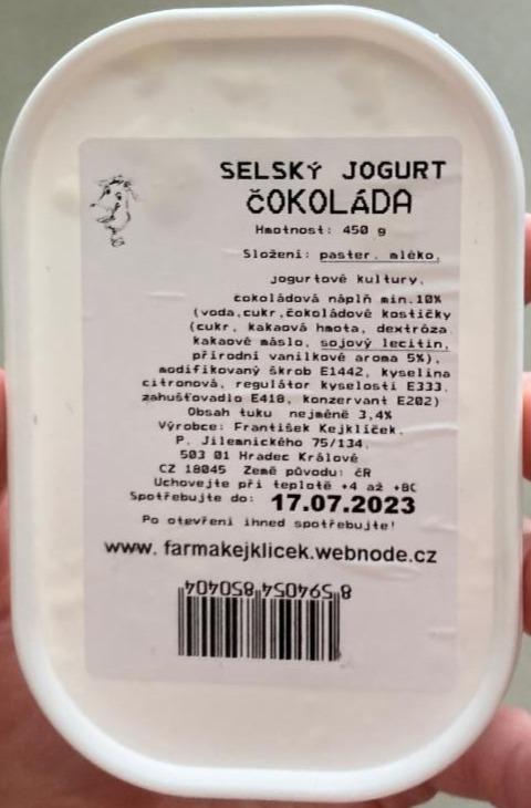 Fotografie - Selský jogurt čokoláda Farma Kejkliček