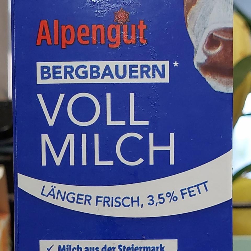 Fotografie - Vollmilch länger frisch 3,5% fett Alpengut